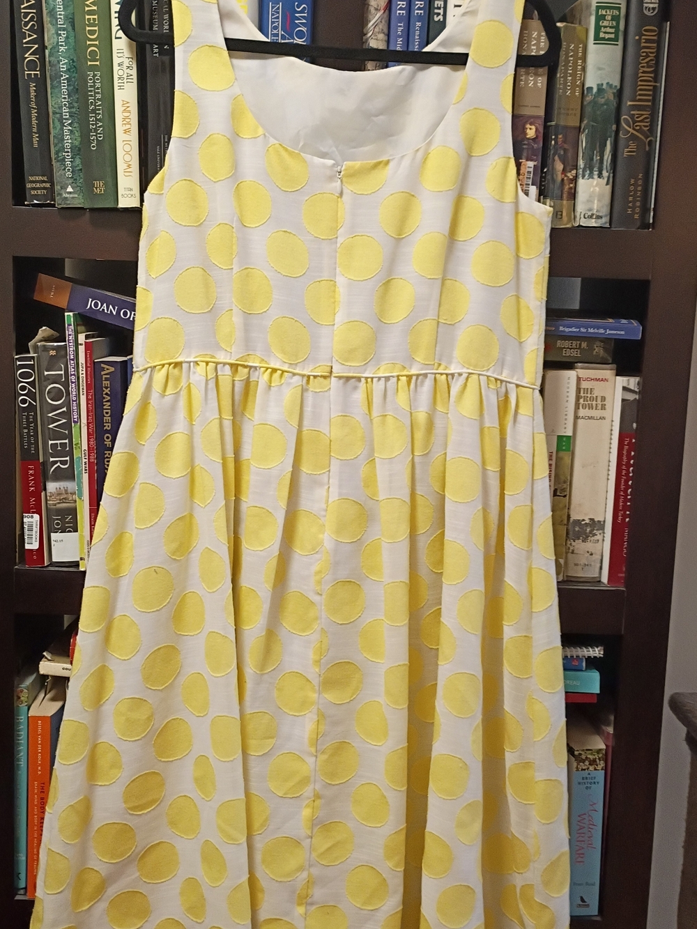 Ann Taylor LOFT  Women's Yellow Polka Dot Sleeveless Sundress Size 12